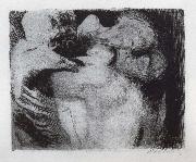 kathe kollwitz Death and woman around the child wrestling oil